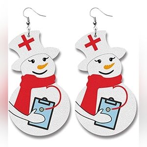 ( 3 for 15 )Leather Earrings Lightweight Leaf Dangle Teardrop Earrings